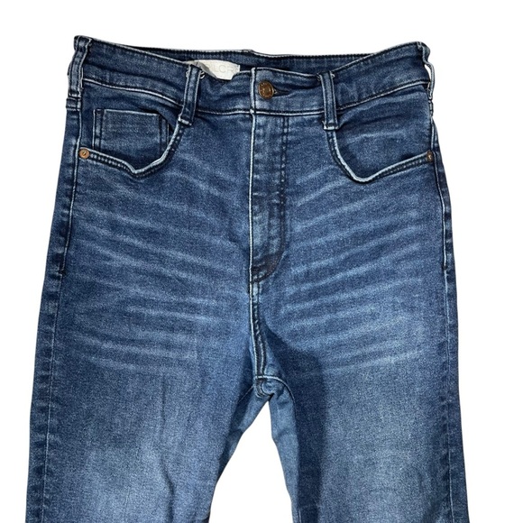 Anthropologie Pilcro High Rise Cigarette Blue Jeans with raw hem woman’s size 28 - Picture 4 of 7